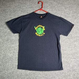Vintage Y2K Quicksilver Hawaii T-shirt Large Surf Wear Hand Logo